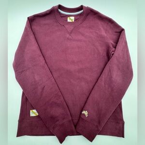 Size L - Tracksmith Trackhouse Crew Neck Sweatshirt Maroon (Sold Out)